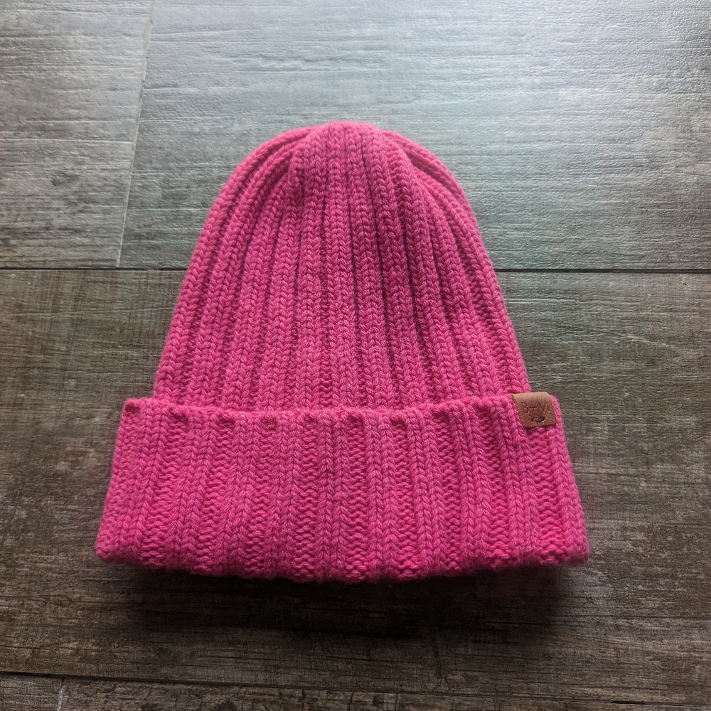 B+M Bickley +Mitchell Chunky Knit Lambswool Blend Beanie Hat
